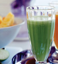 Jus d'ananas, cantaloup et jus de papaye